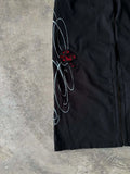GETADME Men's White Wide Leg Casual Trousers Layered Waist Graphic Print Lounge Pants 2026