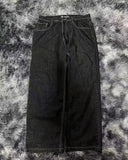 GETADME American Y2K Street Trend Letter Embroidered Loose Jeans Men Harajuku New Hip Hop Oversized Wide-leg Pants Unisex Mopping Jeans