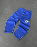 GETADME American Sweatpants Y2K Pants Men Gothic Hip Hop Letter Patch Retro Double Layer Design Baggy Elastic Waist Jogging Casual Pants