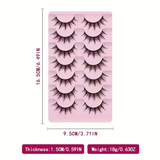 GETADME 7 Pairs Manga Lashes - Natural Look, 3D Volume, Wispy, Fluffy, Spiky, Anime & Cosplay Eyelashes - Pack