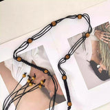 GETADME Ethnic Style Braided Waist Rope Slim Personality Tassel Hemp Rope Beaded Belt Ins Style Multi-Functional New