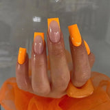 GETADME 24Pcs Solid Color Wine Red Design Fake Nail Short Square Press on False Nails Simple Detachable Finished Full Cover Nail Tips