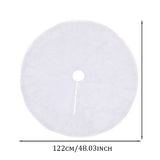 GETADME Christmas Tree Decoration,78/90/122cm White Plush Christmas Tree Skirt,Xmas Tree Base Mat,Christmas Home Decoration 2025