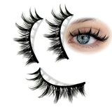 GETADME Eyelashes 10 Pairs Mange Lashes 3D Cat Eye Lashes Faux Mink Lashes Natural Fluffy False Eyelashes Wispy Makeup Tools