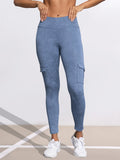 GETADME 1/3 PCS Washed Print Work Pocket Women Leggings Elastic Butt Lifting Fitness Tights 2025 New Athletic Pants Fashion Streetwear