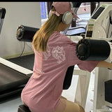 GETADME 여름 신상품 다크 울프 헤드 반팔 티셔츠 새 면 스포츠 레저 러닝 피트니스 탑 남녀용