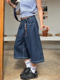 GETADME Women's Light Blue Calf Length Cargo Jeans Harajuku Y2k Baggy Denim Trousers Japanese 2000s Oversize Jean Pants Vintage Clothes