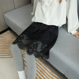 Lace Floral Fake Skirts for Women Shirt Extenders Adjustable Fake Top Lower Sweep Fake Hem Detachable Waist Underskirt