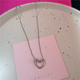 GETADME Gothic Punk Bow Heart Sun Star Moon Pendant Snake Chain Necklace Men Women Hip Hop Vintage Y2K EMO Grunge Jewelry Accessories