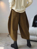 GETADME 2026 Autumn Casual Harem Pants Women Cotton High Waisted Trousers Retro Loose Bloomers Women's Oversize Pants Baggy Sweatpants