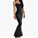 GETADME Satin Slip Sleeveless Backless Maxi Dress Women Y2K Summer Bodycon Elegant Sexy Outfits Ladies Birthday Party Club Sundress