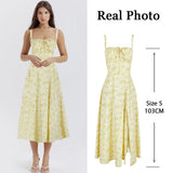 GETADME Summer Casual Midi Holiday Dress Elegant Black Drawstring Lace Up Dress Party Sexy Orange Split Women Dress 2025 New Arrivals