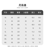 GETADME DM American Vintage Washed Star Denim Shorts Y2k High Waist Straight Wide Leg Jeans 2025 New Loose Knee-Length Pants