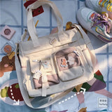 GETADME Nylon Waterproof Canvas Women Handbags Shoulder Bag Japanese Ladies Messenger Bag Student School Crossbody Bags for Girl Satchel