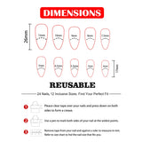 GETADME 신상품 24개입 짧은 사이즈 프렌치 워터 드롭 핑크 엣지 &amp; 진주 리본 여아용 여성용 착용 가능 가짜 손톱 세트