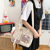 GETADME Nylon Waterproof Canvas Women Handbags Shoulder Bag Japanese Ladies Messenger Bag Student School Crossbody Bags for Girl Satchel