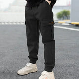 GETADME 5-14Y Boys Jeans Pants Spring Kids Wide Leg Straight Trousers Autumn Loose-Fit Casual Trousers Children's Trendy Sweatpants