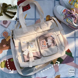 GETADME Nylon Waterproof Canvas Women Handbags Shoulder Bag Japanese Ladies Messenger Bag Student School Crossbody Bags for Girl Satchel