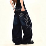 GETADME Men's Baggy Jeans Unisex Y2K Trendy Casual Wide Leg Denim Pants High Street Oversize Trousers American Style Streetwear Fashion