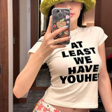 GETADME Women T-Shirt Y2k Tops Crop Top Letter 2000s Harajuku Summer Korean Fashion Streetwear Gothic Short Sleeve Aesthetic Clothing