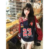 GETADME Loose Shoulder Strap Design Sweatshirt for Women Early Autumn New Casual Sports Versatile Top