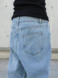 GETADME Spring Autumn Men Baggy Jeans Oversize Straight Loose Casual Denim Trousers Solid Color Streetwear Fashion Y2k Wide Leg Pants
