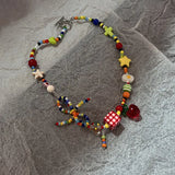 GETADME Boho Kpop Colorful Sugar Star Tassel Pendant Choker Necklace for Women Sweet Love Heart Chain Aesthetic Y2K Jewelry Accessories