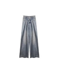 GETADME Retro High Waist Wide Leg Denim Jeans Women's Spring Autumn 2025 New plus Size Slimming Drapey Floor-Length Loose Fit Trousers