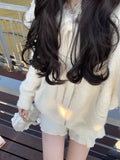 Jupe courte coréenne chaude d'hiver pour femme, en maille élastique, élégante et décontractée, coupe trapèze, style japonais, collection 2024