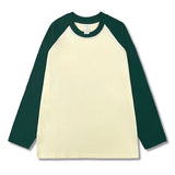 GETADME AOSSVIAO 2025 Women's Autumn Winter Fashion O Neck T-Shirt Female Loose Long Sleeve Tees 100% Cotton Patchwork Casual Tops