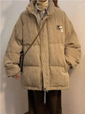 Korean corduroy cotton coats for men and women in winter thickened trendy brand cotton coats loose casual cotton jackets y2k top
