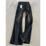 GETADME Classic Retro Flare Denim Men's Jeans Bootcut Stretch Cotton Men's Pants Vintage Style Unique Nostalgic Comfort Casual Slim