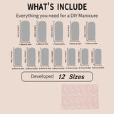 GETADME 24PCS One Box Europe and the American Style Extended Wearing French Water Pipe Nail Drill Butterfly Pearl Nail Patch Nail DIY