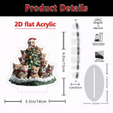 GETADME Acrylic Baby Cat Christmas decorations, kiiten ornaments, car mirrors, key chains, home decorations, holiday party