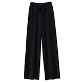GETADME 2025 New Autumn and Winter  Women Cashmere Fashion Pants Knitted Loose Cashmere Women Pants Women