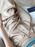 Getadme-Women's Wide Leg Pants Summer Ice Silk Straight Trousers High Waist Ladies Casual Loose Satin Soft Full-length Pants for Women