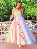 GETADME Women's Beach Style Graffiti Printed Long Dress Leisure Spaghetti Straps Long Dress 2025 Summer Female Floral Print Long Dress