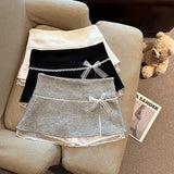 GETADME 스위트 레이스 패치워크 여성 스커트 여름 일본식 카와이 리본 미니 스커트 패션 로우 웨이스트 프레피 슬릿 A라인 스커트 신상품