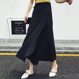 GETADME 11 Colors Women's Summer High Waisted Lace-Up Sexy Wrap Midi Skirt Korean Trendy Beach Elastic Waist Solid All-Match Skirt