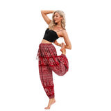GETADME Boho Yoga Pants Women Hippie Harem Printed Dyeing High Waisted Wear Pantalone De Mujer Cintura Alta Calca Feminina Beach