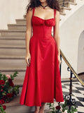 Getadme Elegant dresses for women Summer Red Black Sleeveless Bandage Party A-line Dress for evening Party Dress vestidos