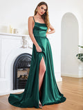 GETADME Elegant Burgundy Prom Maxi Dresses For Women 2025 Sexy Backless Side Slit Halter Satin Evening Party Gowns Vestidos De Gala