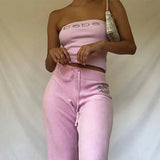 GETADME Y2k tank top retro street style Gothic summer slim fit women's top Spicy girl with one shoulder slimming and sexy