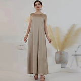 GETADME 베이직 플레인 언더 새틴 아바야 이너 드레스 고품질 화이트 민소매 슬립 드레스 화이트 플레인 이드 라마단 이슬람 의류