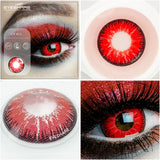 GETADME Eyeshare lentes de contato coloridas para olhos, 2 peças, anime, cosplay, lentes coloridas, azul, roxo, dia das bruxas, lentes de contato, maquiagem de beleza