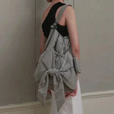 GETADME Women Bag Nylon High-Capacity Fashion Casual Backpack Bow Drawstring Shoulder Bag Handbag All-match