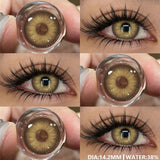 GETADME EYESHARE Lentes de Contato Coloridas para Olhos, Lente Cinza Pupilas, Lentes Azuis, Lente Marrom, Verde Anual, Cosmético, 1 Par