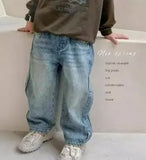 GETADME RAISE Spring Kids Boy Jeans Retro Children Boys Straight Denim Pants 2-10Yrs Boys Casual Versatile Trousers Infant Baby Boy Pant