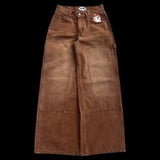 GETADME Streetwear Vintage Jeans Y2K Clothes Womens Vintage Pocket Sequin Washed Blue Baggy Jeans Mid Rise Slim Fit Trousers