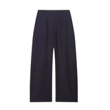 GETADME Women's Long Pants 2025 Autumn New Arrivals Military Green Pleated Loose Wide-Leg Pants Casual Fashion Stylish and Versatile
